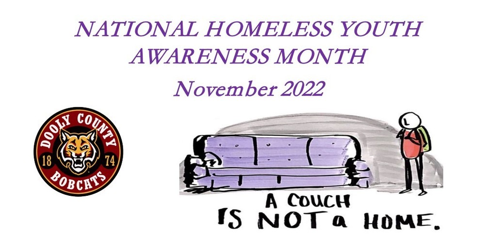 national homeless Youth month banner