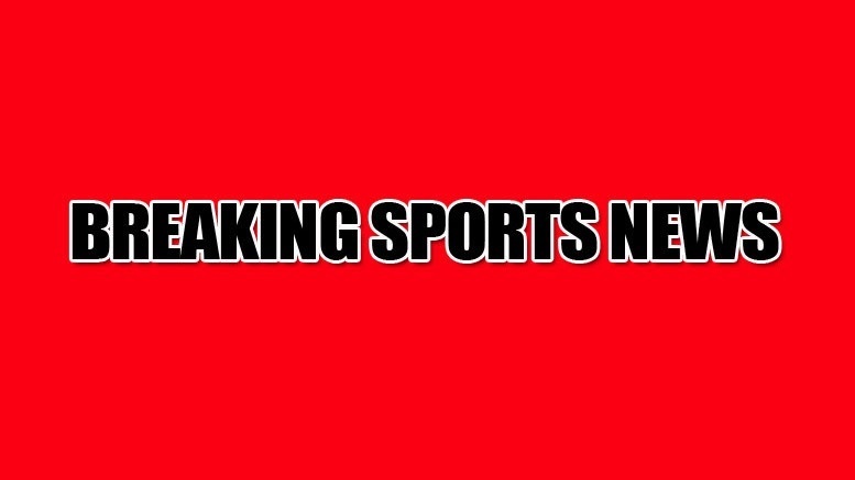 orange background with words in black breaking sports news