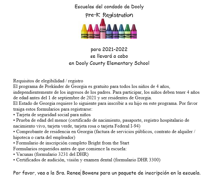 Pre-K Registration