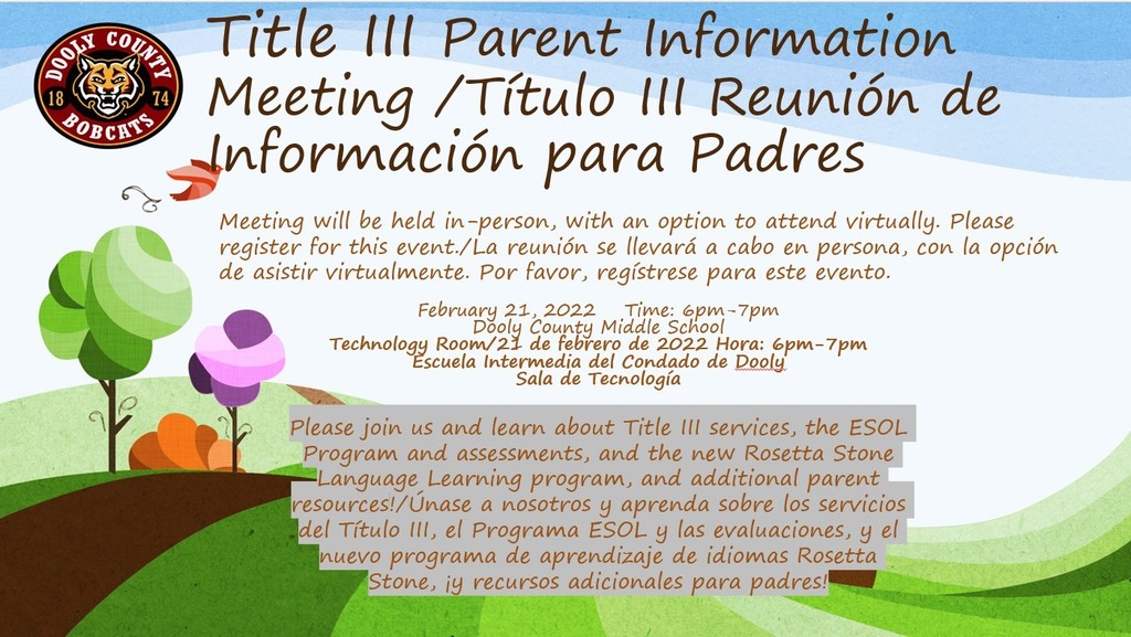 Title III Parent Info meeting card