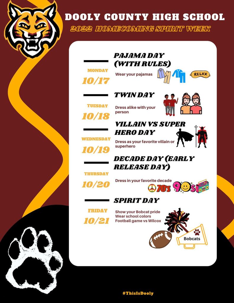 2022 dchs spirit week